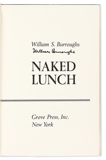 Burroughs, William S. (1914-1997) Naked Lunch, Signed First Edition.